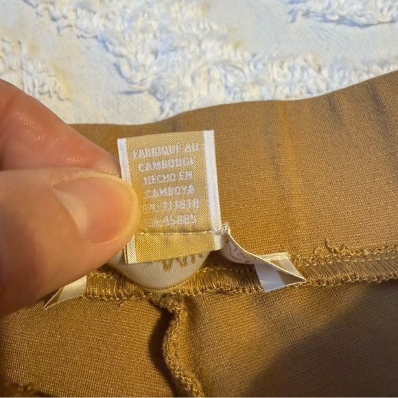 MICHAEL Michael Kors Camel Pants with Gold Accent A13 - Picture 4 of 9